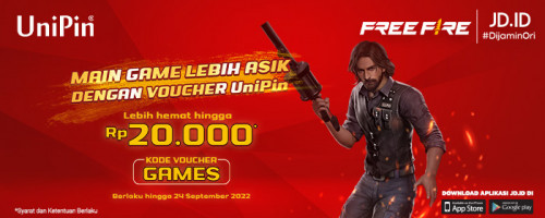 Main game lebih asik dengan Voucher UniPin – Promo Diskon hingga Rp 20.000 Voucher UniPin di JDID